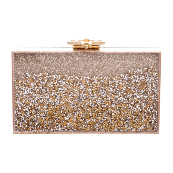 India Hicks Glitter Box Clutch - New - Picture 2 of 11
